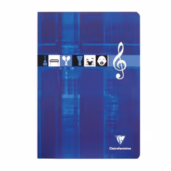 Cahier Musique - CLAIREFONTAINE - A4 - 48 Pages - 90g - Couleurs Aléatoires