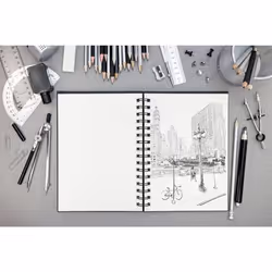 Clairefontaine Carnet papier dessin spiralé Goldline 140g - Vue supplémentaire 3
