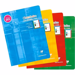Cahier décriture - CLAIREFONTAINE - Clairenfantine Spécial DYS - 48 pages - 4 couleurs - Interligne 3 mm