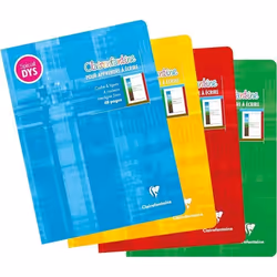 Cahier Clairenfantine Spécial DYS - CLAIREFONTAINE - 17x22cm - 48 pages - 4 couleurs - Interligne 5 mm