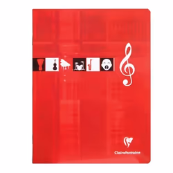 CLAIREFONTAINE Cahier Piqué Musique & Chant 17 x 22 cm 56 Pages