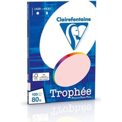 Pochette de papier - CLAIREFONTAINE - Assorti Pastel - A4 80g - 100 feuilles - Certifié FSC