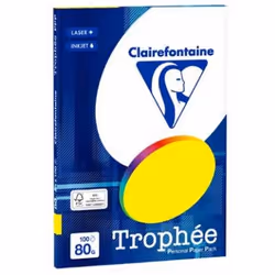 Clairefontaine 4101C, Impression laser/jet d'encre, A4 (210x297 mm), 100 feuilles, 80 g/m², Bleu, ISO 9706