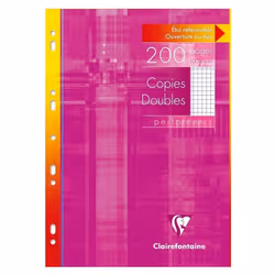 CLAIREFONTAINE Copies Doubles Perforées 21 x 297 cm 200 Pages