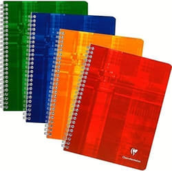 Cahier à spirale 17x22 cm 224 pages - Clairefontaine - Assortis
