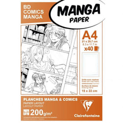 Clairefontaine Manga Block papier d'art 40 feuilles
