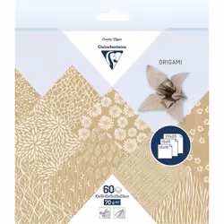 Clairefontaine Papiers origami Kraft floral 10x10cm, 15x15cm, 20x20cm, Papier, Multicolore, Motif, Carré, 70 g/m², 60 pièce(s ...
