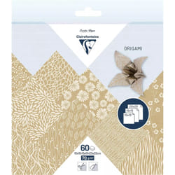 Clairefontaine Papiers origami Kraft floral 10x10cm, 15x15cm, 20x20cm