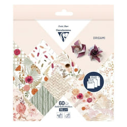 Clairefontaine Papiers origami Fleurs séchées 10x10cm, 15x15cm, 20x20cm