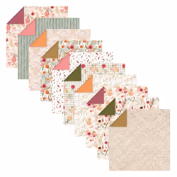Clairefontaine Papiers origami Fleurs séchées 10x10cm, 15x15cm, 20x20cm