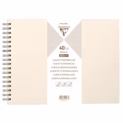 Clairefontaine 95433C, Ivoire, 40 feuilles, Reliure spiralée, Blanc, 365 mm, 250 mm