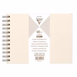 Clairefontaine 95435C, Ivoire, 40 feuilles, Reliure spiralée, Blanc, 250 mm, 170 mm