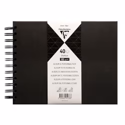 Clairefontaine 95436C, Noir, 40 feuilles, Reliure spiralée, Noir, 320 mm, 240 mm