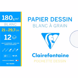 Clairefontaine 3329680961553, papier d'art, 125 g/m², 12 feuilles