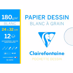 Clairefontaine 3329680961751, papier d'art, 180 g/m², 12 feuilles