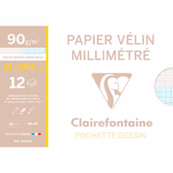 Clairefontaine 96554C, A4, 90 g/m², 12 feuilles