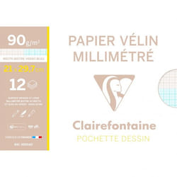 Clairefontaine 96554C papier graphique A4 90 g/m² 12 feuilles