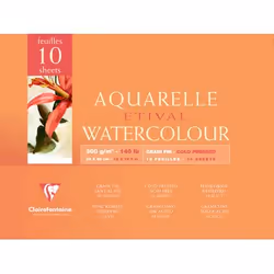 Clairefontaine 96572C, Papier à lettres, 300 g/m², 10 feuilles