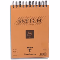 Clairefontaine 96606C, Orange, A5, 100 feuilles, 90 g/m², Adulte