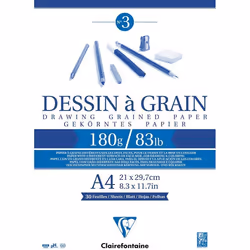 Bloc dessin à grain encollé 21x297 180 grammes…