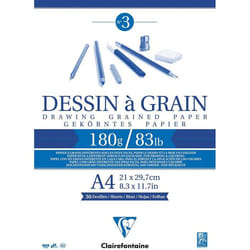 Bloc dessin à grain encollé 21x297 180 grammes…