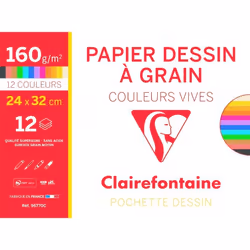 Clairefontaine 96770C, papier d'art, 160 g/m², 12 feuilles