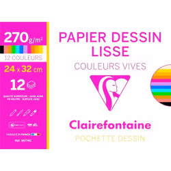 Clairefontaine 3329680967746, papier d'art, 270 g/m², 12 feuilles