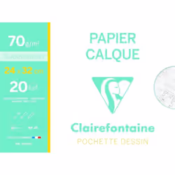 Clairefontaine 3329680968729, 75 g/m², 12 feuilles, Blanc