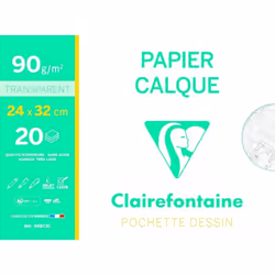 Clairefontaine 3329680968736, A4 (210x297 mm), 70 g/m², 10 feuilles, Blanc