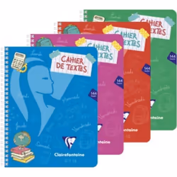 Cahier de textes - Clairefontaine - Mimesys - 170 x 220 mm - Couleur Noir