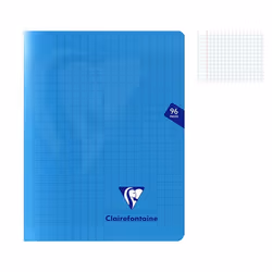 Cahier - CLAIREFONTAINE - MIMESYS - 17 x 22 cm - 96 pages - 90g Séyès - Bleu