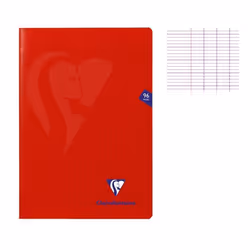 Cahier - CLAIREFONTAINE - MIMESYS - 96 pages - 90g - Seyès - Rouge
