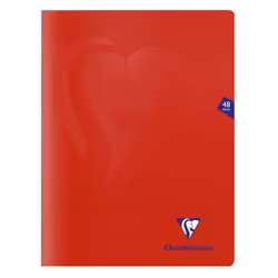 Cahier - CLAIREFONTAINE - Mimesys - 24x32cm - 48 pages - Petits carreaux - Couverture PP Rouge