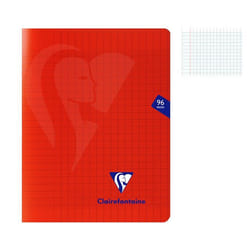 Cahier - CLAIREFONTAINE - MIMESYS - 17 x 22 cm - 96 pages - 90g Séyès Rouge