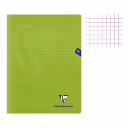Cahier - CLAIREFONTAINE - Mimesys - 24x32 cm - 96 pages - Petits carreaux 5x5 - Vert