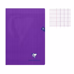 Cahier - CLAIREFONTAINE - MIMESYS - 96 pages - 21x297cm - Grands carreaux Seyès - Violet