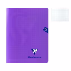 Cahier - CLAIREFONTAINE - MIMESYS - 17 x 22 cm - 96 pages - 90g Séyès - Violet