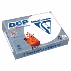 Clairefontaine DCP, Impression laser/jet d'encre, A4 (210x297 mm), Satin, 500 feuilles, 90 g/m², Blanc