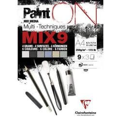 Clairefontaine Assorti Papier Multi-Techniques PaintON 250g - Carte Souple - 21 X 29,7 Cm