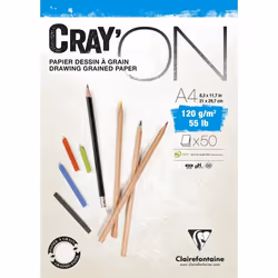 Clairefontaine Cray'ON, Multicolore, A4 (210 x 297 mm), 120 g/m², 50 feuilles