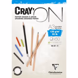 Clairefontaine Cray'ON, Multicolore, A3 (297 x 420 mm), 120 g/m², 50 feuilles
