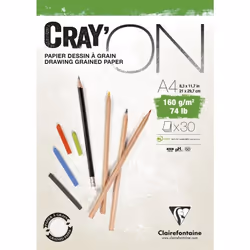 Clairefontaine Cray'ON, Multicolore, A4 (210 x 297 mm), 160 g/m², 30 feuilles