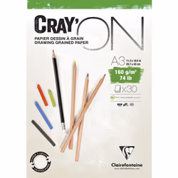 Clairefontaine Cray'ON, Multicolore, A3 (297 x 420 mm), 160 g/m², 30 feuilles