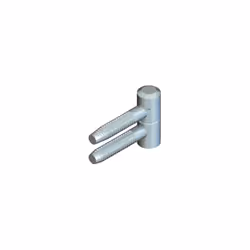 Fiche à visser pour imposte MONIN - Indégondable - Acier zingué blanc - 40x13 mm - 6340-651550 - Fiche à visser pour imposte  ...
