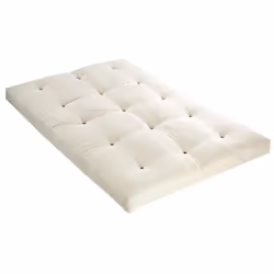 Matelas Futon Ecru Coton + Fibres Écru 160x200cm