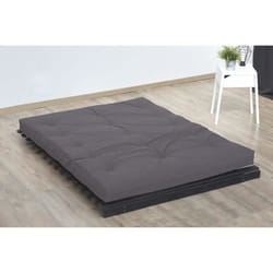 Matelas Futon Coton + Fibres Taupe 160x200cm