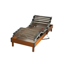 Lit Electrique 100% latex 3 zones avec reglage fermete niveau lombaire 90x190cm