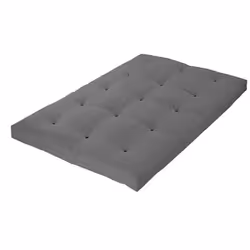 Matelas Futon Coton + Fibres Gris Clair 140x190cm