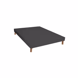 Sommier tapissier a lattes gris anthracite 140x190cm