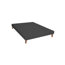 Sommier tapissier a lattes gris anthracite 140x190cm